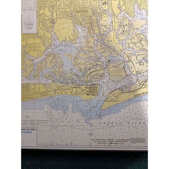 Waterproof Chart # 59-2 Sides-Soundings in Feet/GPS Loran - Picture 8 of 10